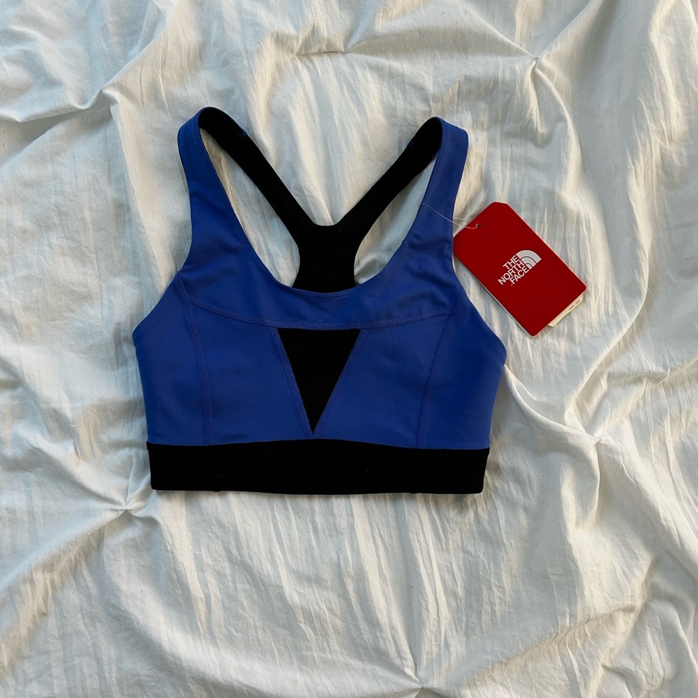 NEW North Face Women's Blue and Black Sports Bra